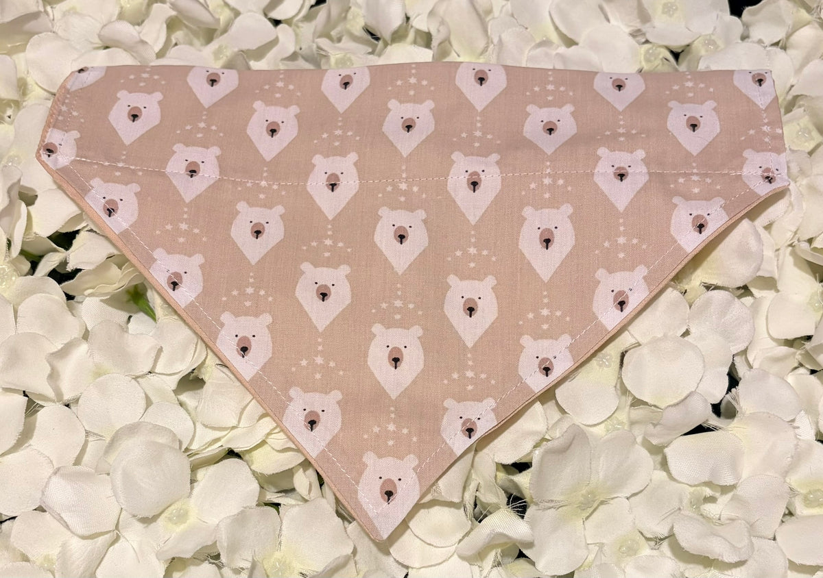 Beige Bears Bandana - Medium