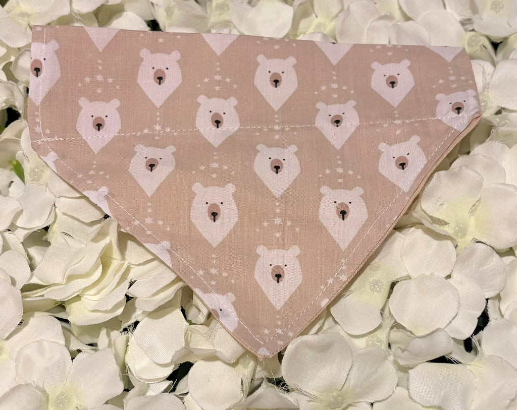 Beige Bears Bandana - Small