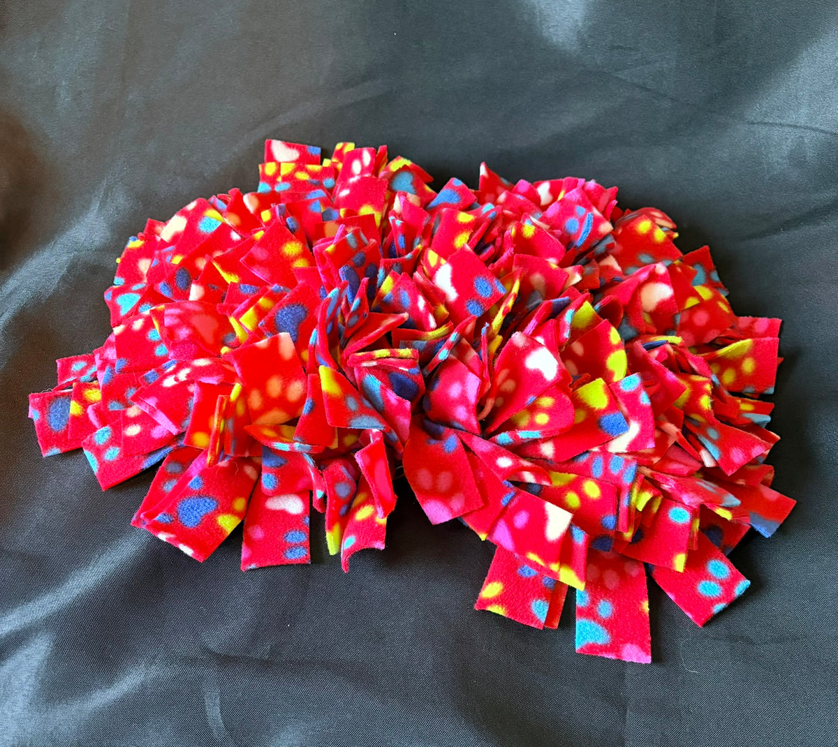 Red Multicoloured Paw Print Snuffle Mat - Medium