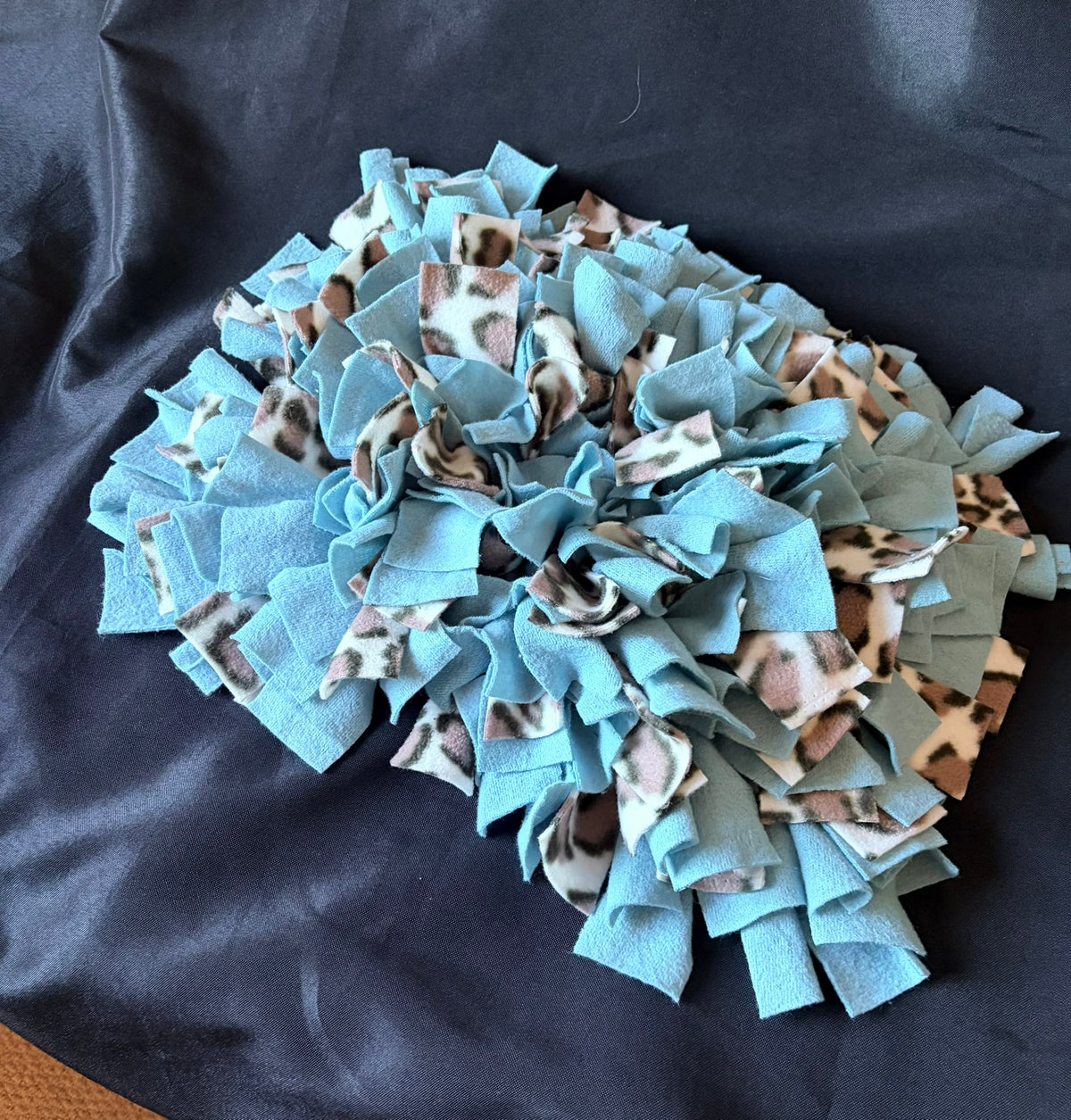 Teal and Animal Print Snuffle Mat - Medium