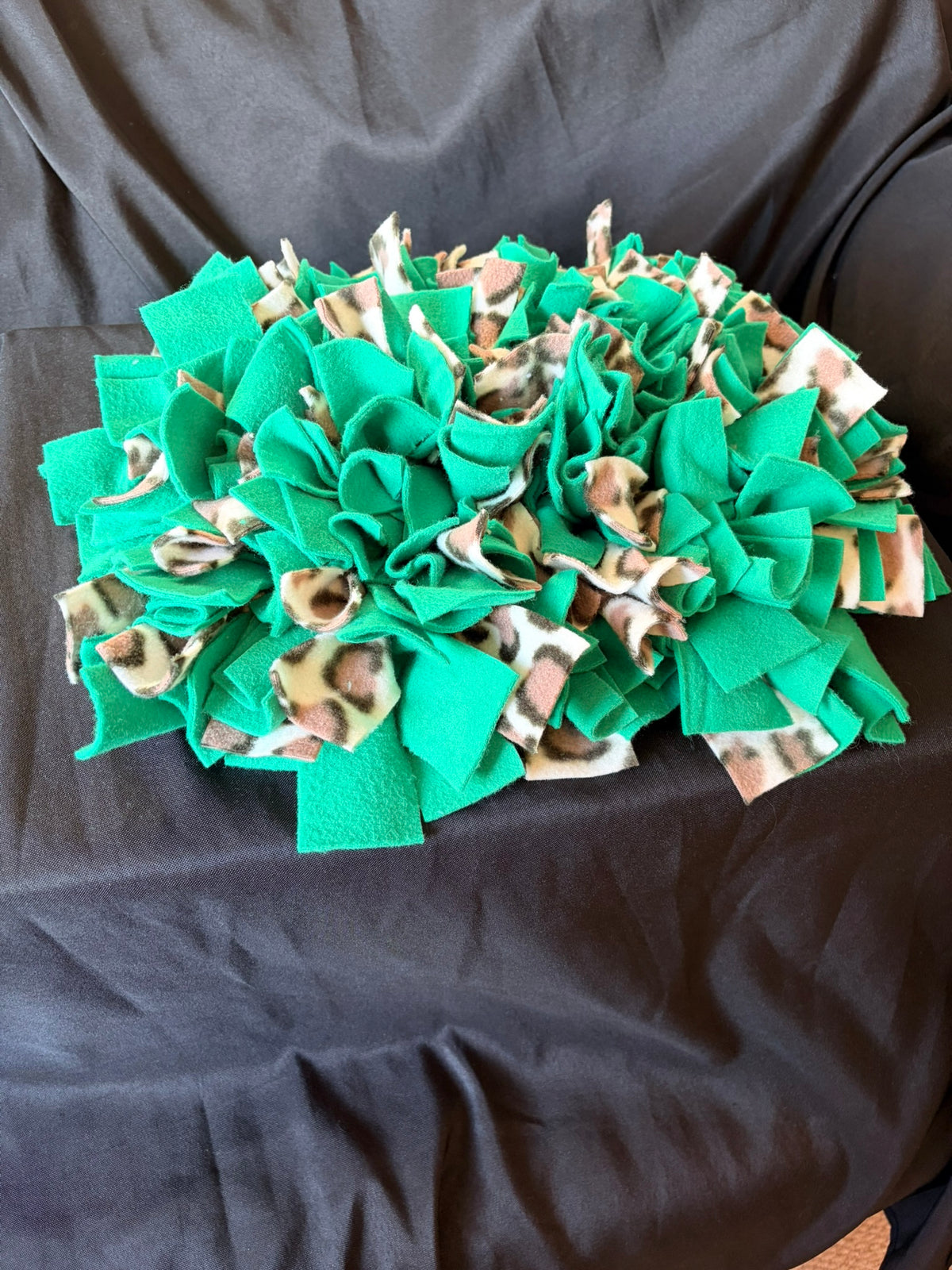 Bright Green and Animal Print Snuffle Mat - Medium