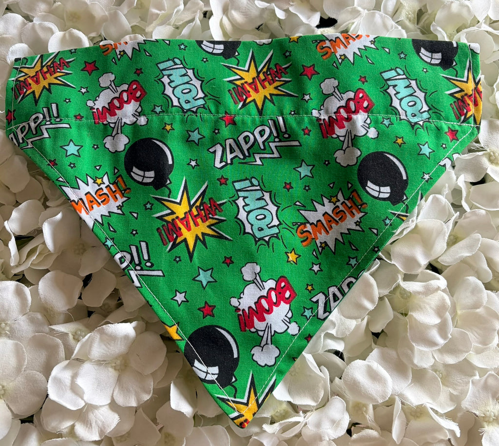 Green Pow Wow Bandana - Large