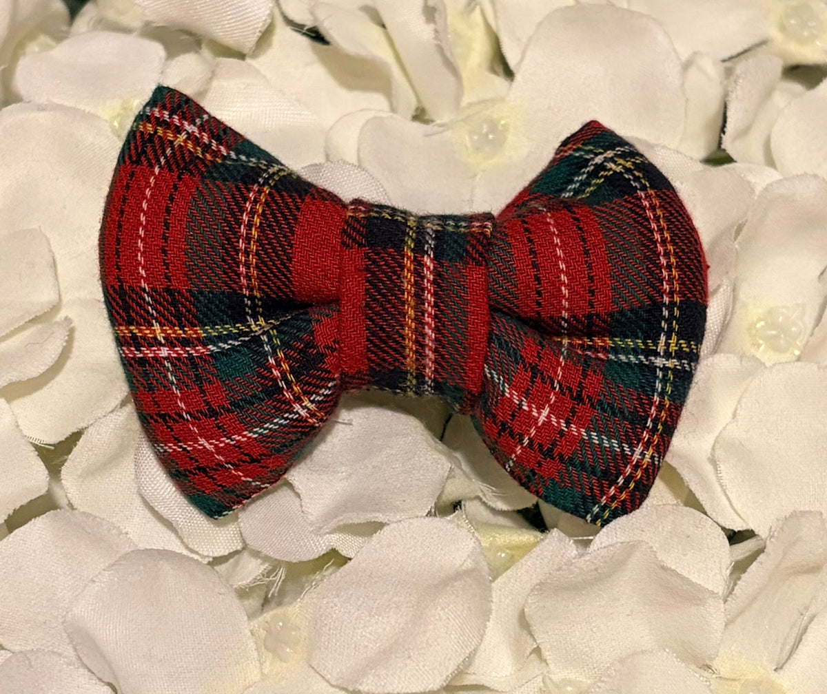 Red Tartan Bow - Small