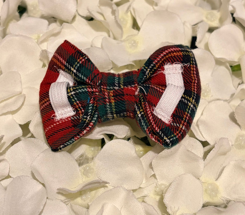 Red Tartan Bow - Small