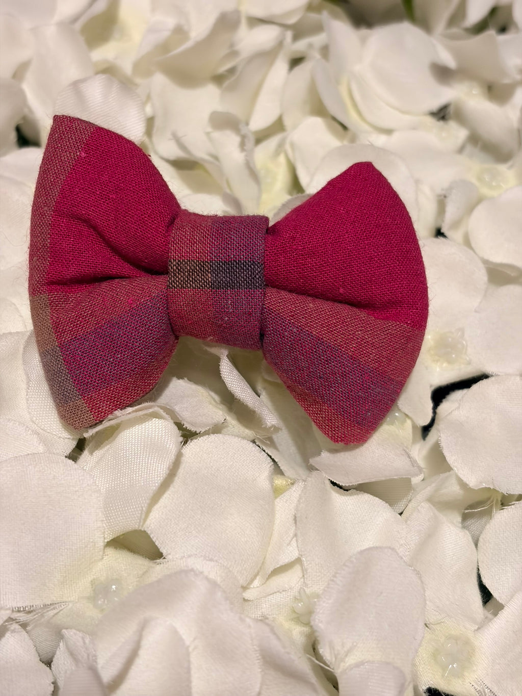 Pink Tartan Bow - Small
