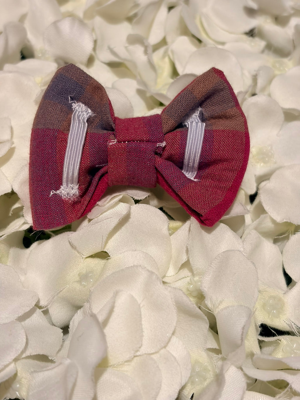 Pink Tartan Bow - Small