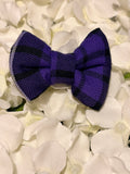Purple Tartan Bow - Small