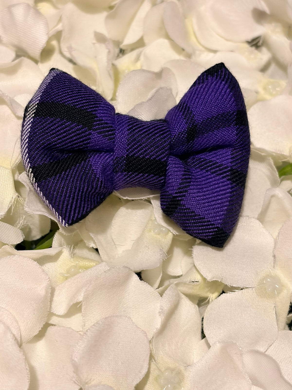 Purple Tartan Bow - Small