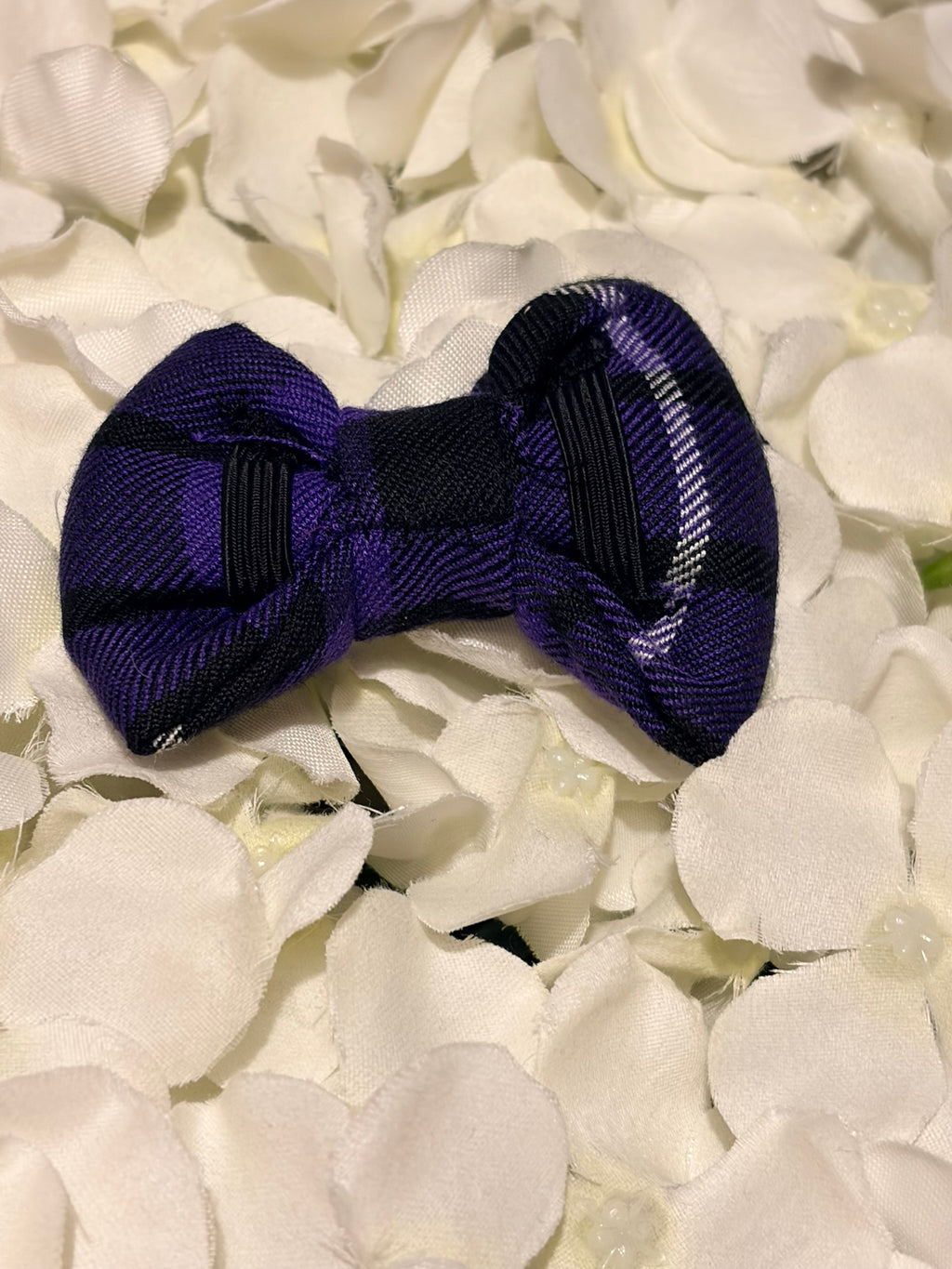 Purple Tartan Bow - Small