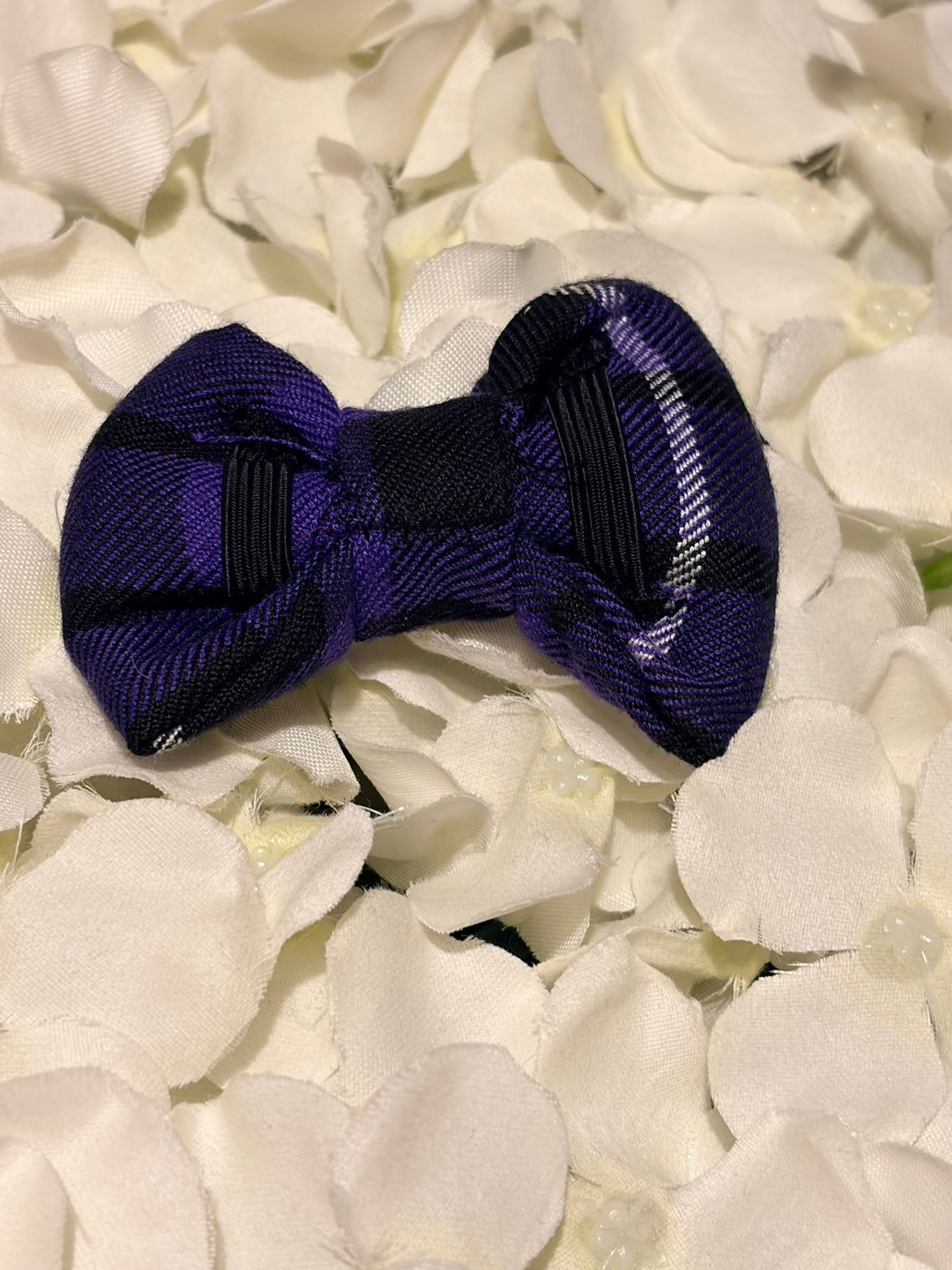 Purple Tartan Bow - Small