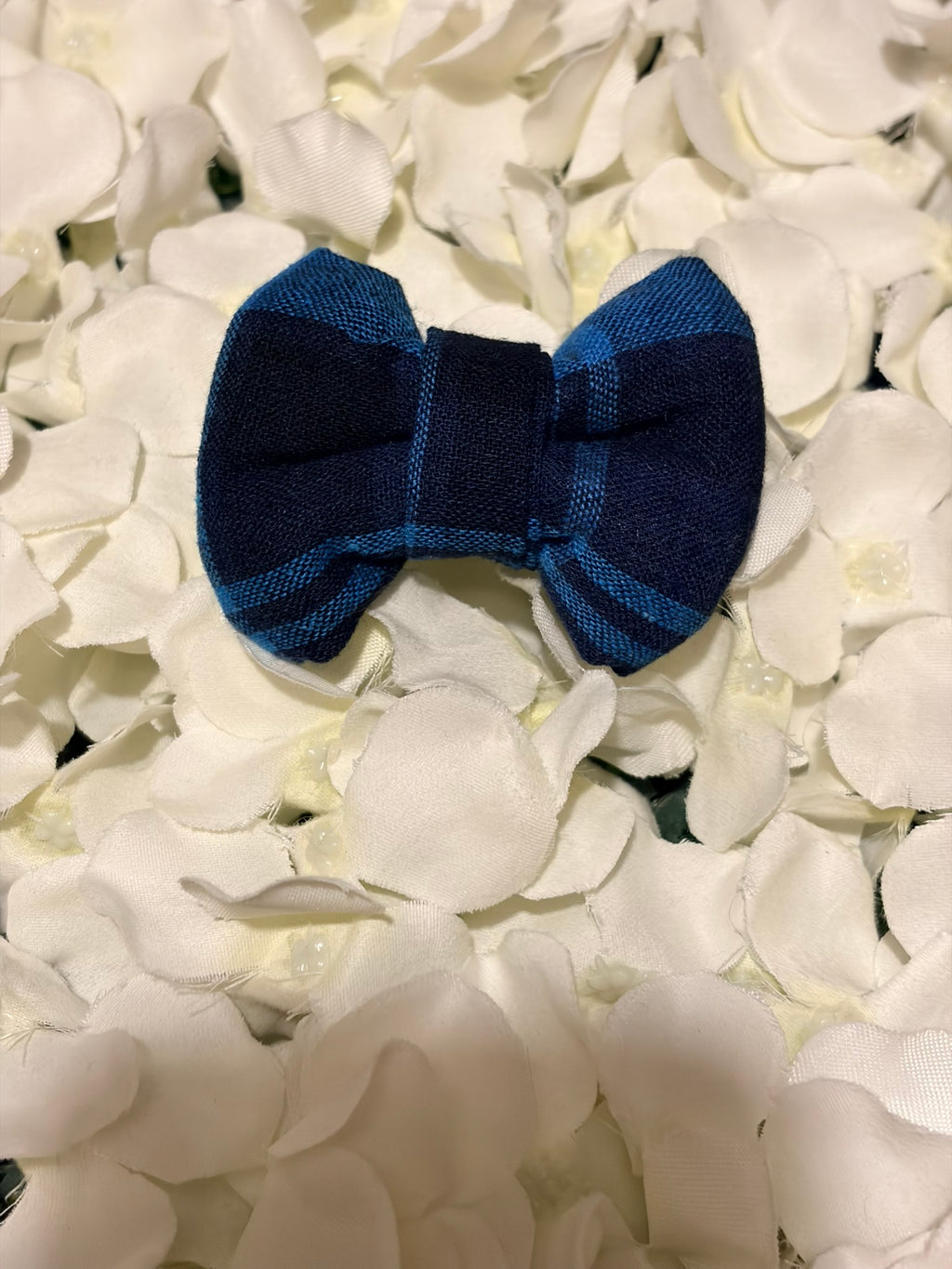Blue Tartan Bow - Small