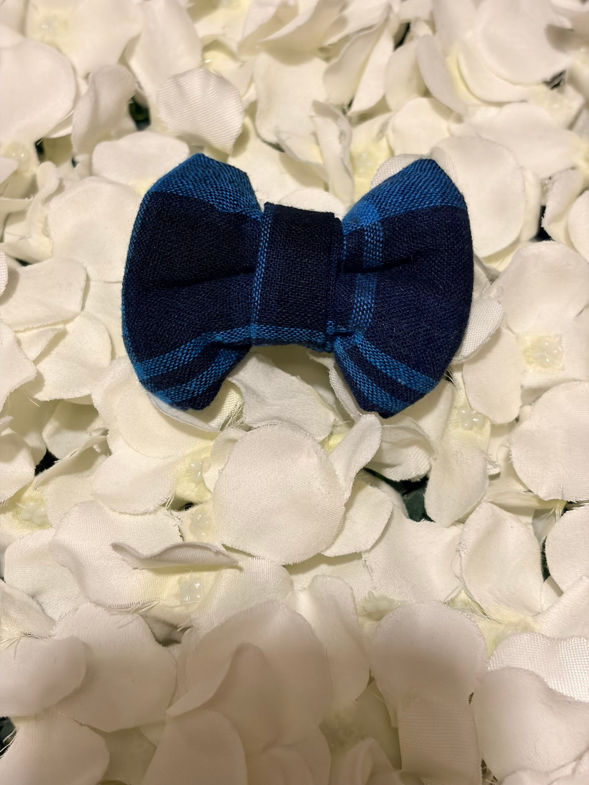Blue Tartan Bow - Small