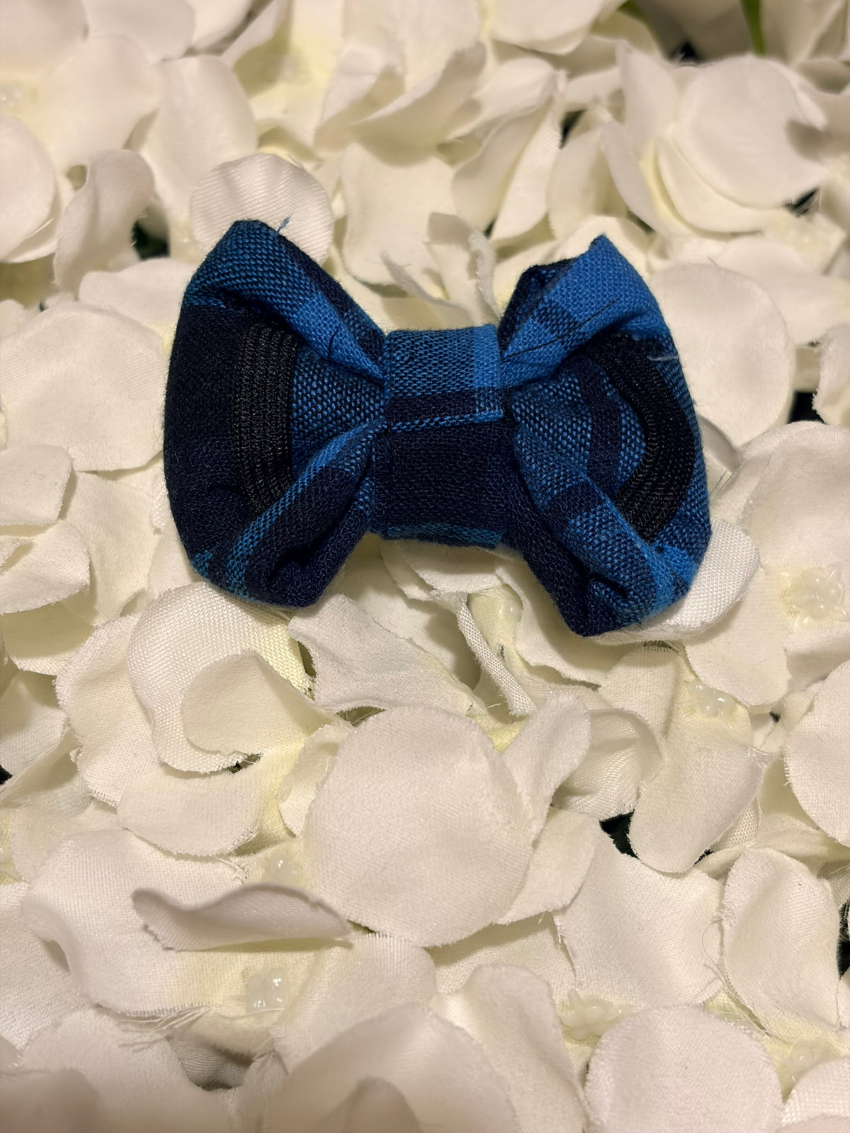 Blue Tartan Bow - Small