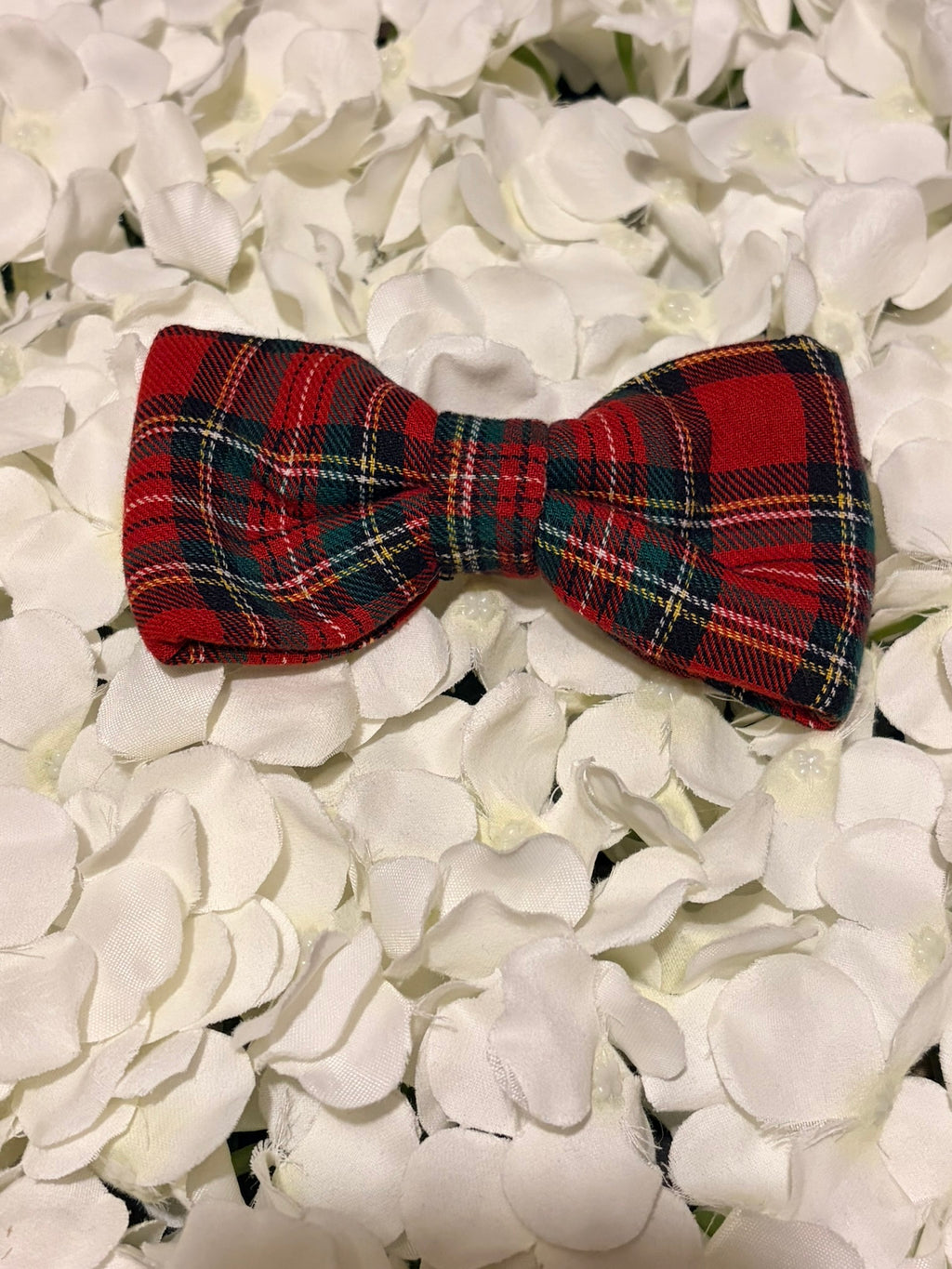 Red Tartan Bow - Large