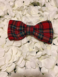 Red Tartan Bow - Large