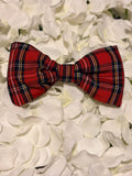Red Tartan Bow - Large (Style 2)