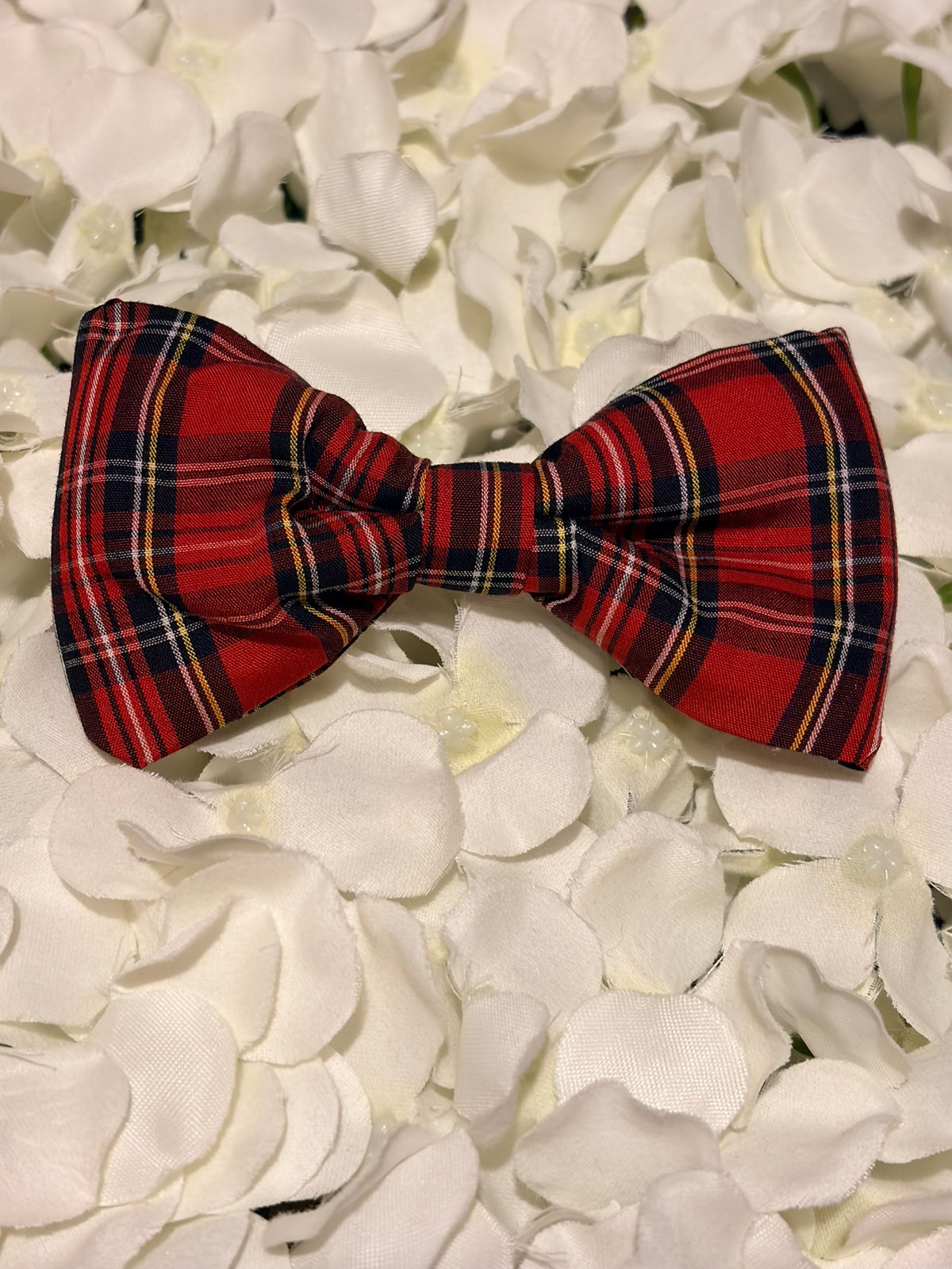Red Tartan Bow - Large (Style 2)