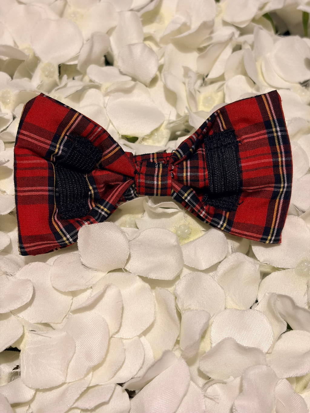 Red Tartan Bow - Large (Style 2)