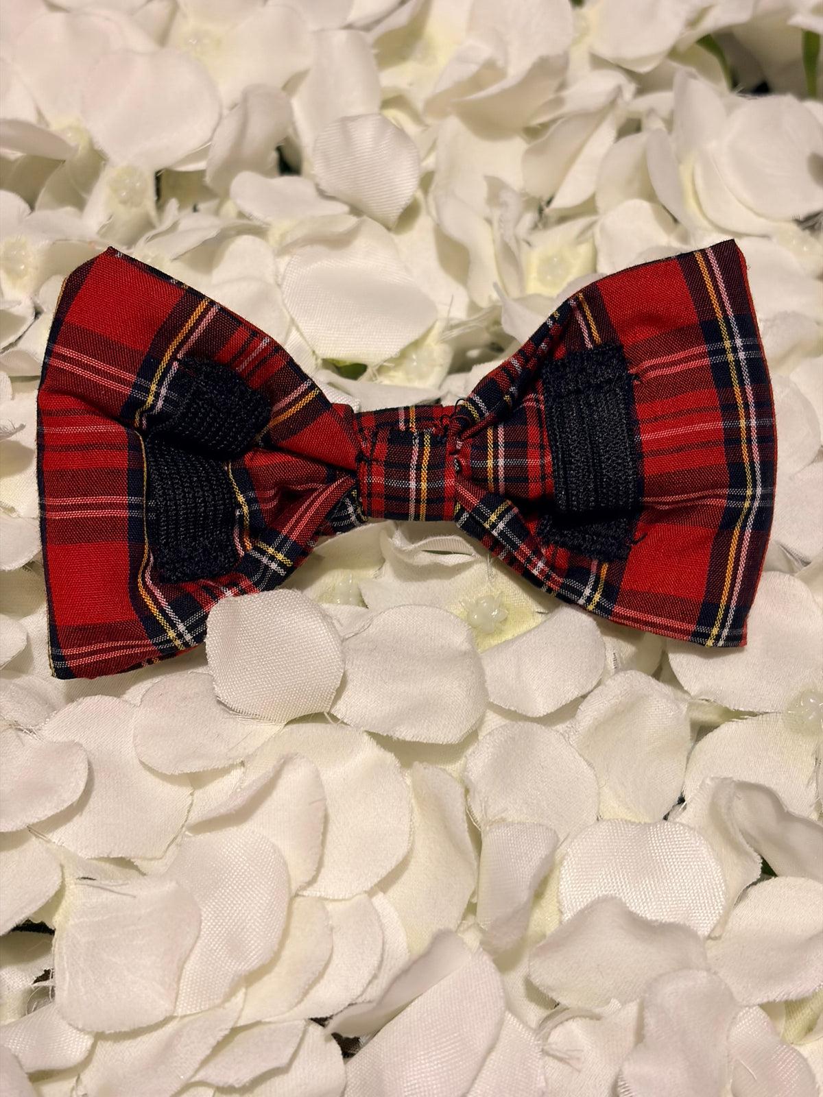 Red Tartan Bow - Large (Style 2)