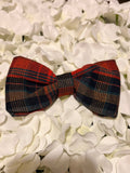 Red and Black Tartan Bow - Large