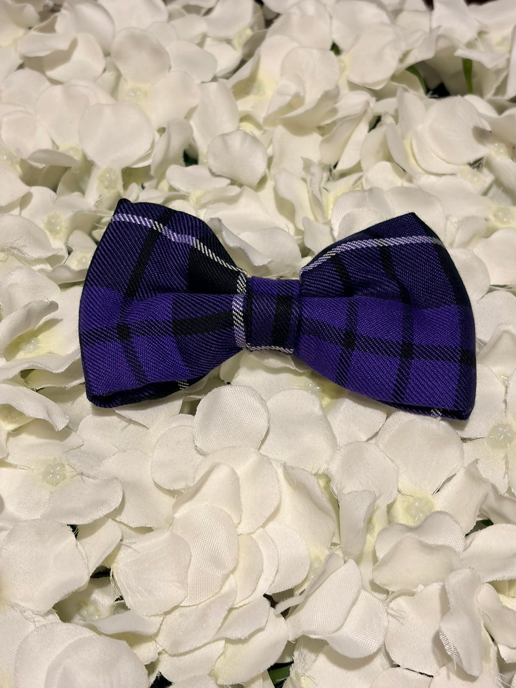 Purple Tartan Bow - Large