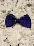 Purple Tartan Bow - Large