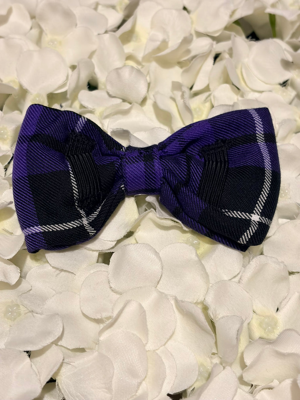 Purple Tartan Bow - Large