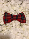 Red Tartan Bow - Medium