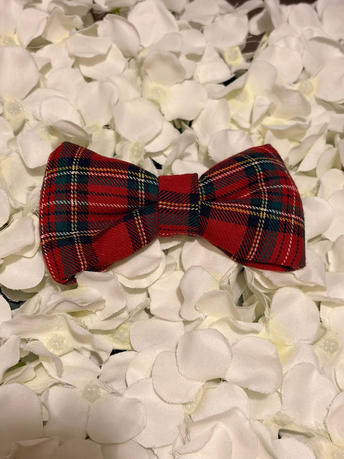 Red Tartan Bow - Medium