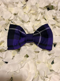 Purple Tartan Bow - Medium