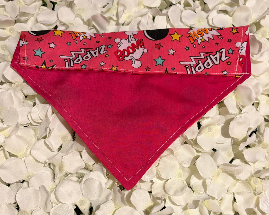 Pink Pow Boom Bandana - Medium