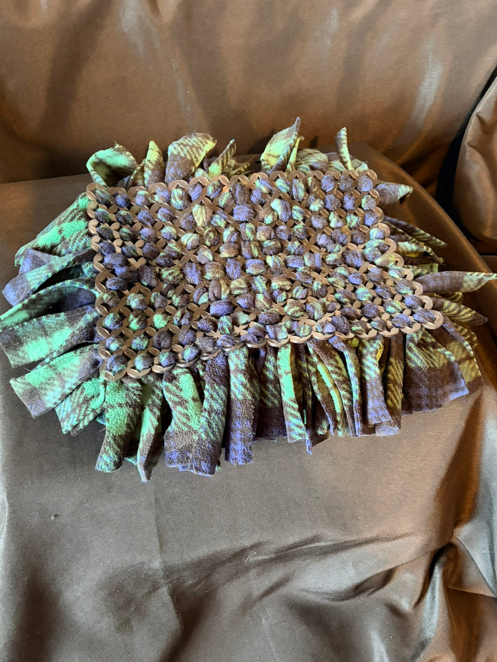 Green Tartan Snuffle Mat - Medium