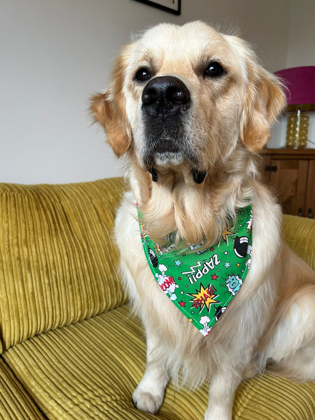 Green Pow Wow Bandana - Large