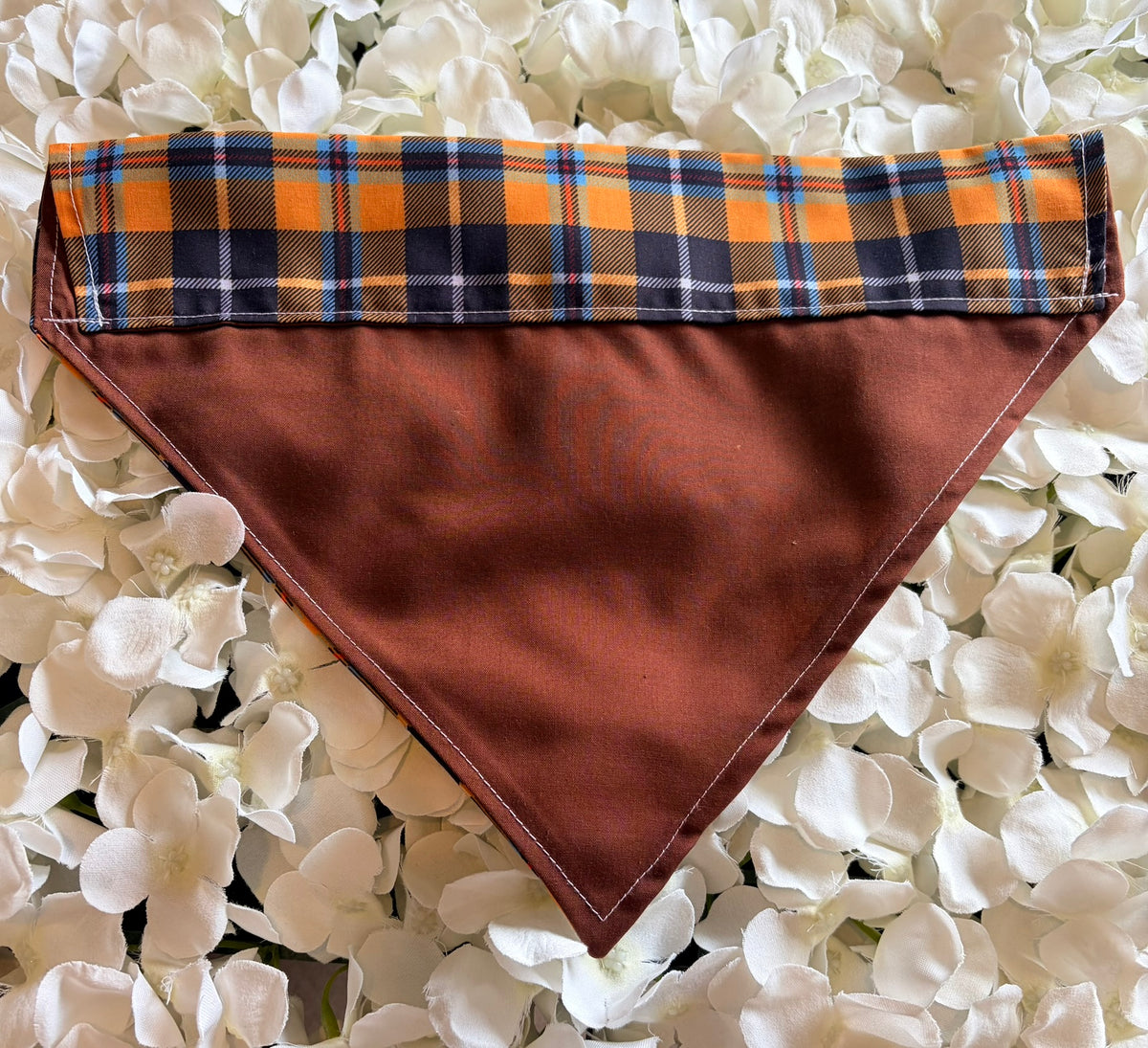 Mustard Check Bandana - Large