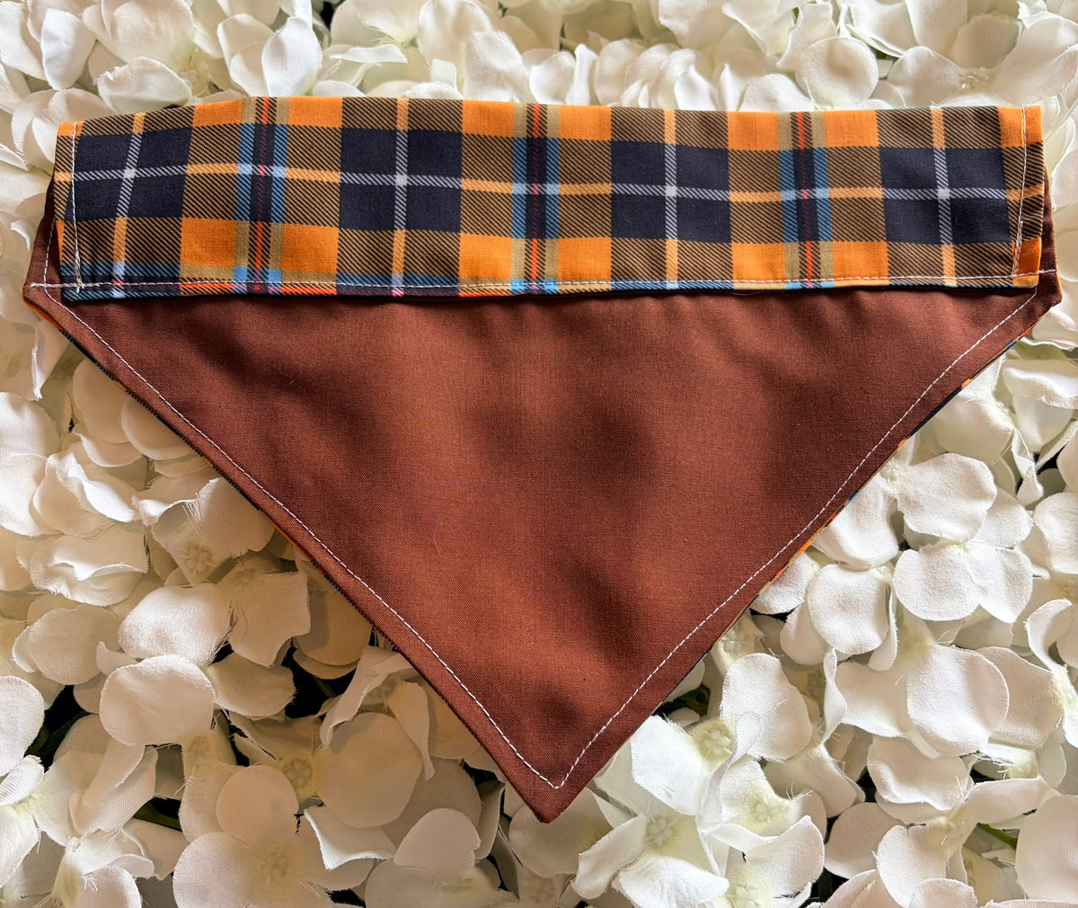 Mustard Check Bandana - Medium