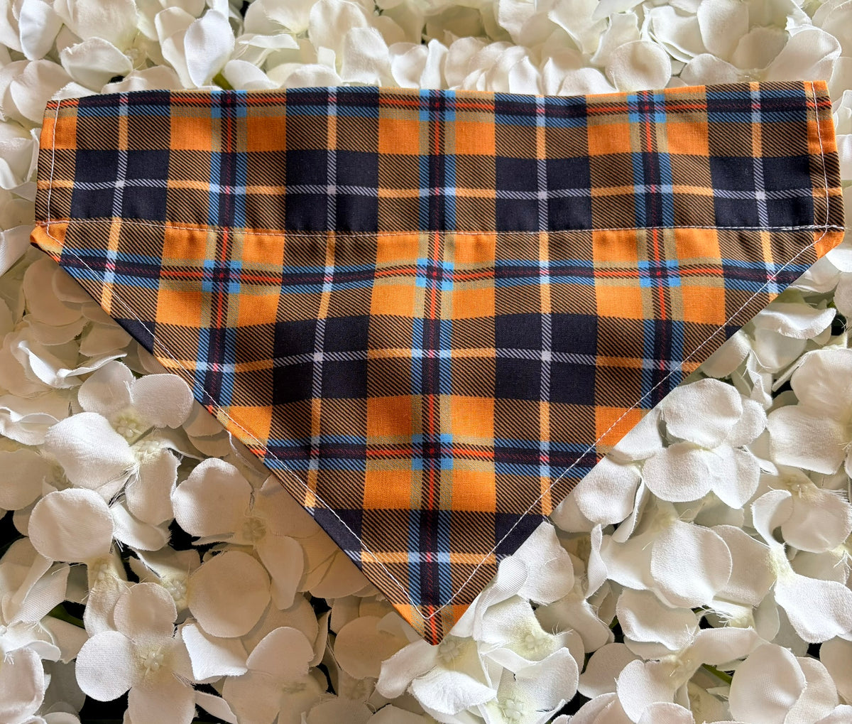 Mustard Check Bandana - Medium