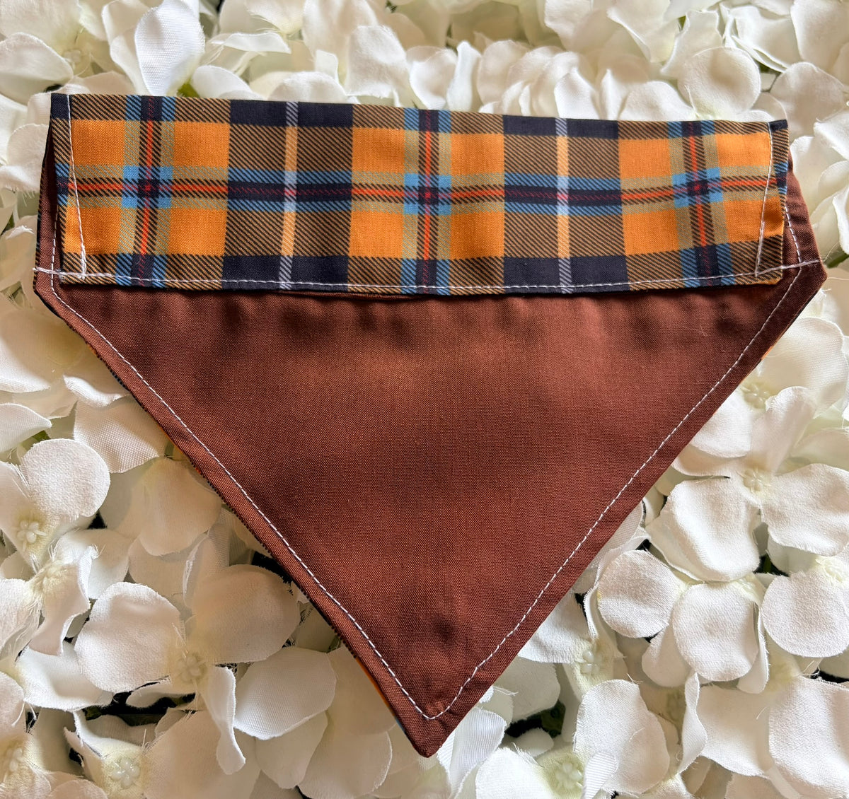 Mustard Check Bandana - Small