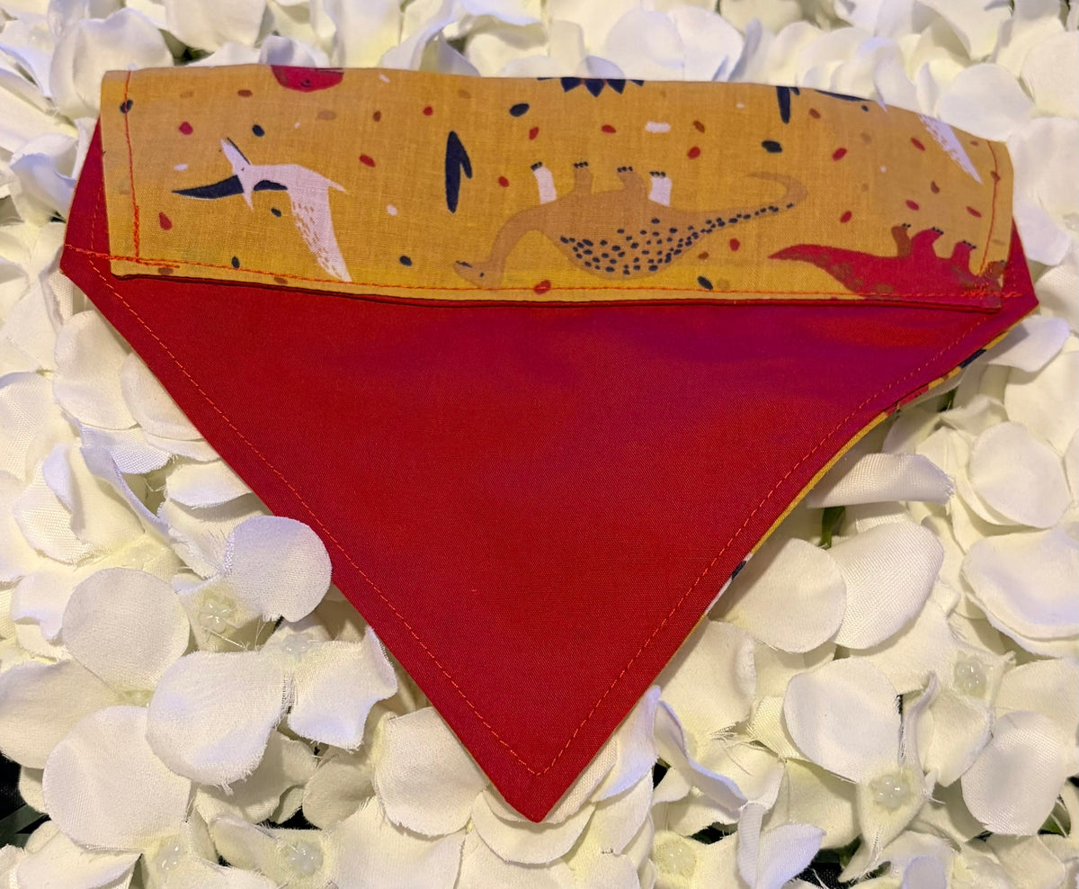 Mustard Dinosaur Bandana - Small