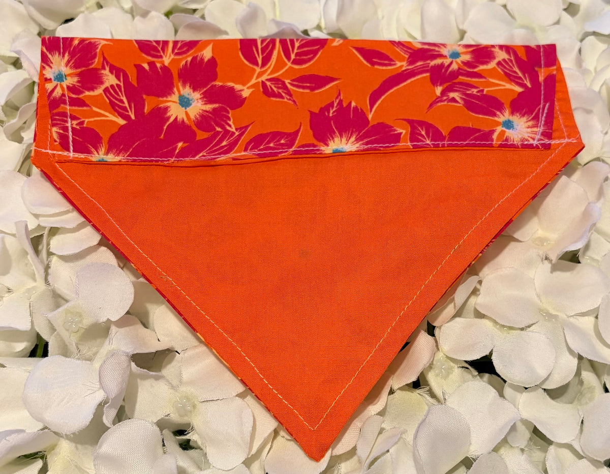 Orange Flower Bandana - Small