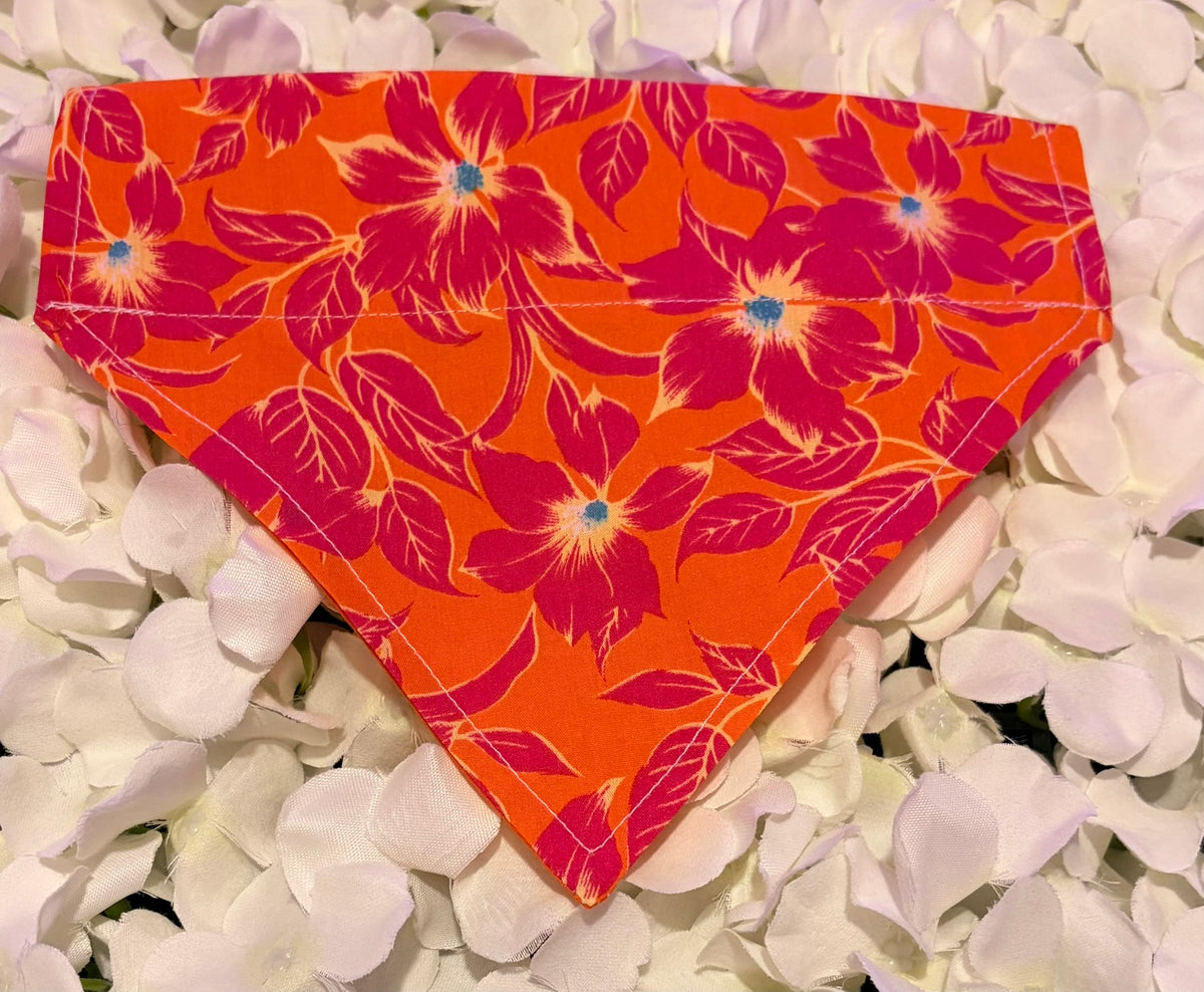 Orange Flower Bandana - Small