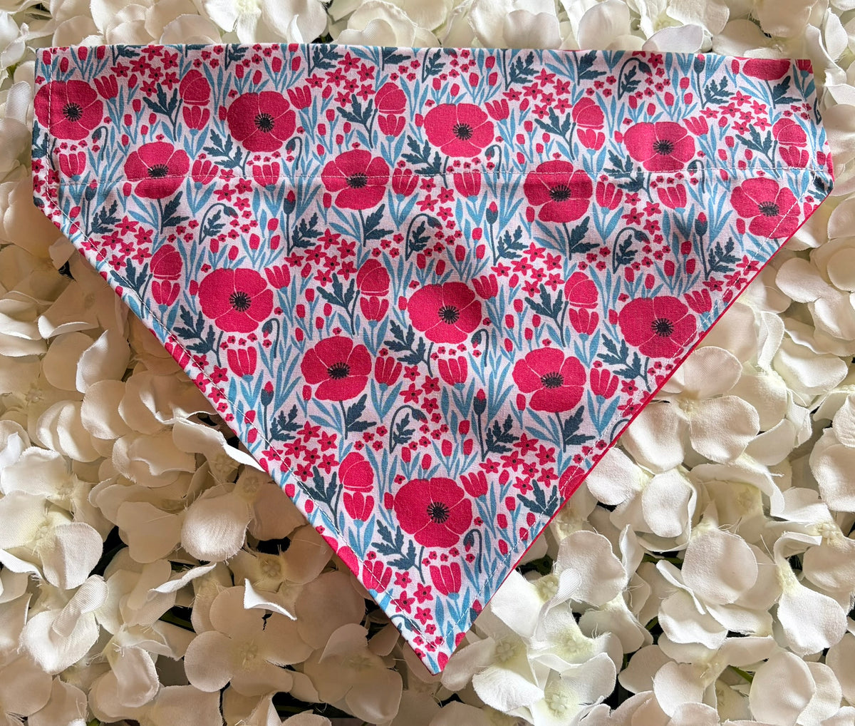 Blue Poppy Bandana - Large