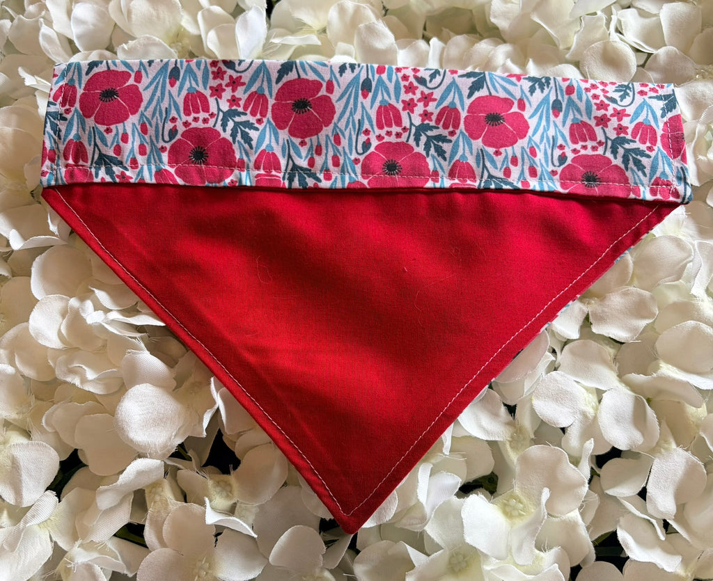 Blue Poppy Bandana - Medium