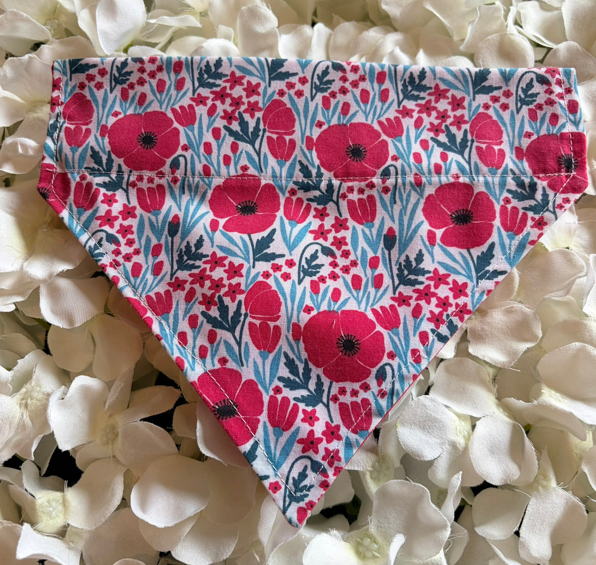 Blue Poppy Bandana - Small