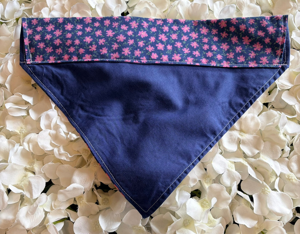 Purple Ditzy Flower Bandana - Large