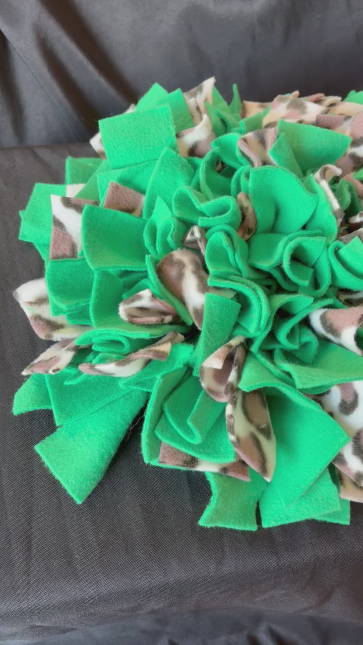 Bright Green and Animal Print Snuffle Mat - Medium