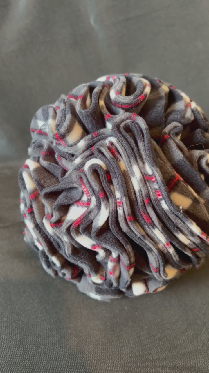 Snuffle Ball - Black, White and Red Check