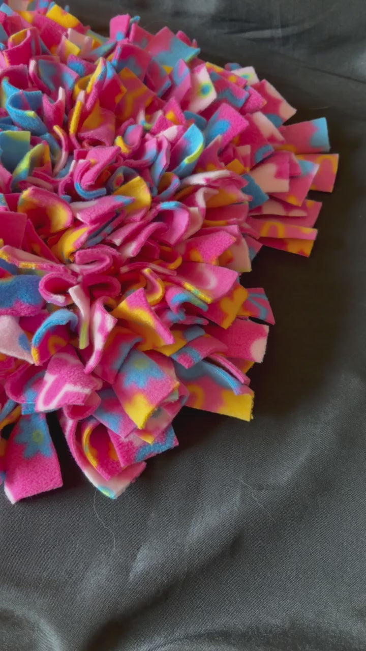 Bright Pink Floral Snuffle Mat - Large