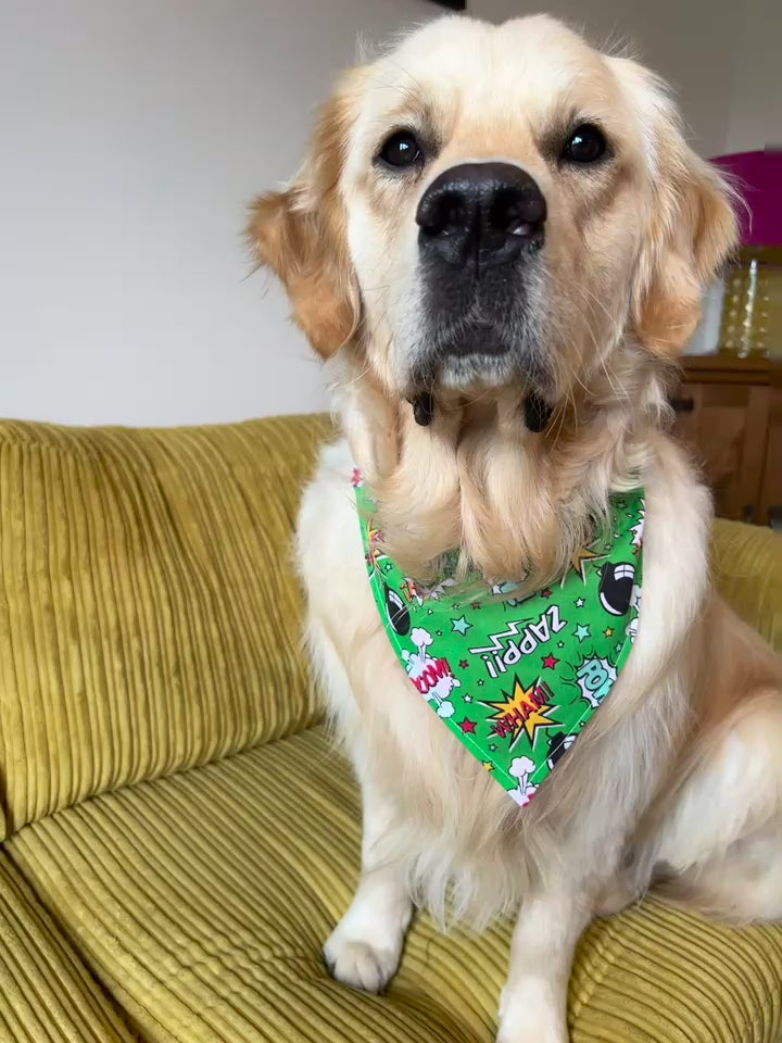 Green Pow Wow Bandana - Large